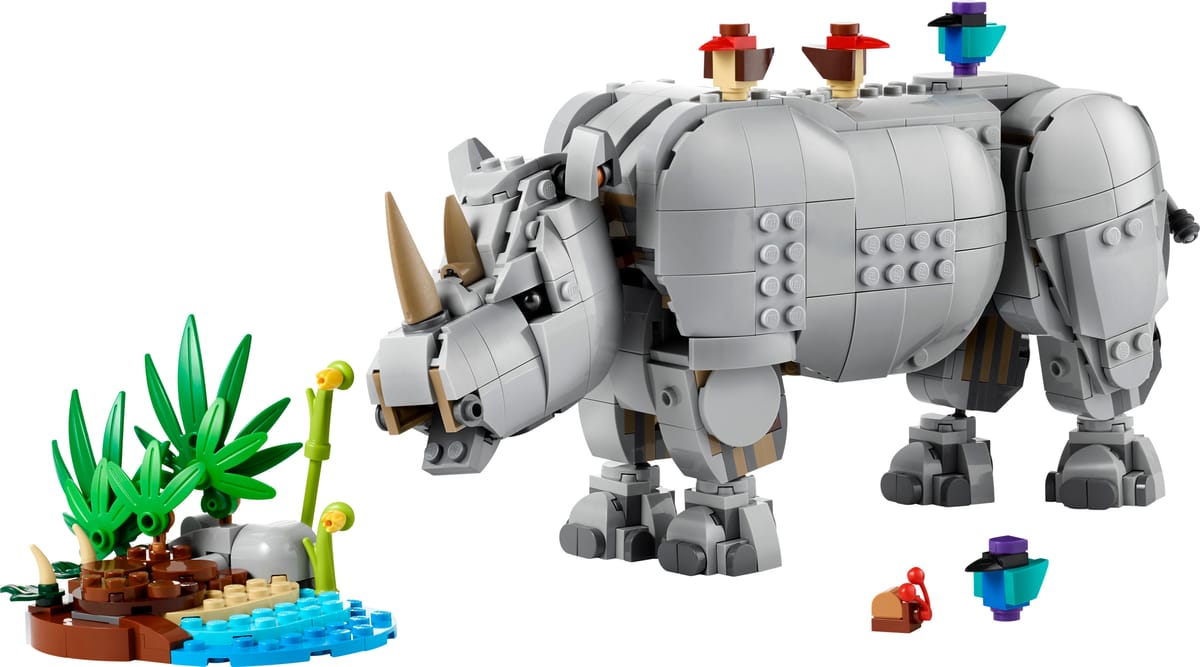 LEGO 31171 Dzikie zwierzęta: dumny nosorożec z ptakami