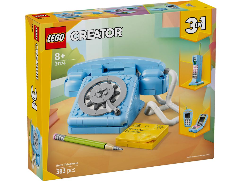 LEGO 31174 Telefon w stylu retro, zabawka konstrukcyjna dla dzieci
