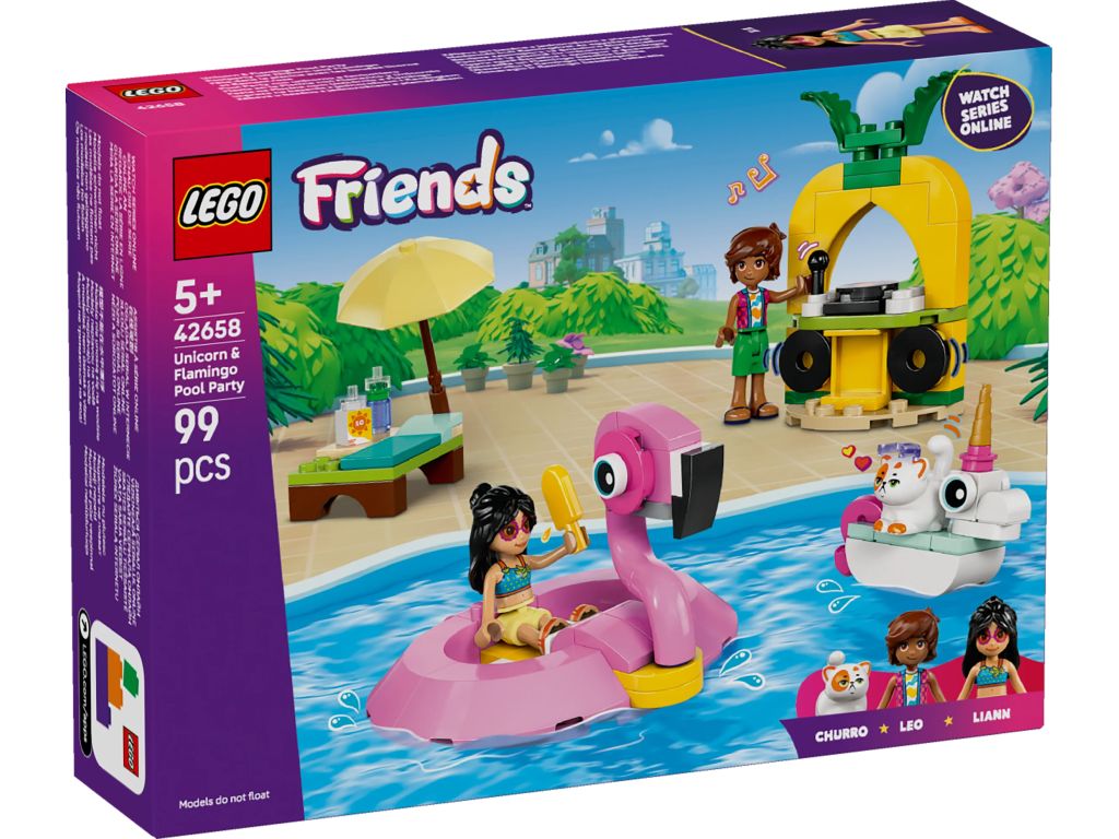 LEGO 42658 Impreza na basenie z jednorożcem i flamingiem