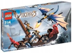 LEGO 7016 Viking Boat against the Wyvern Dragon