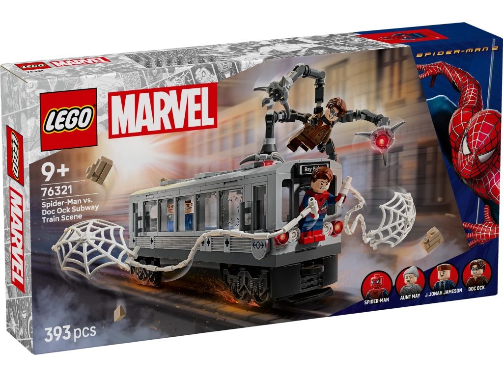 LEGO 76321 Spider-Man kontra Doc Ock: scena w metrze